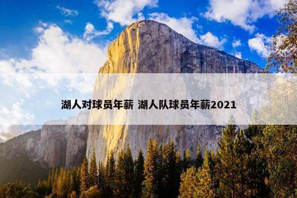 湖人对球员年薪 湖人队球员年薪2021