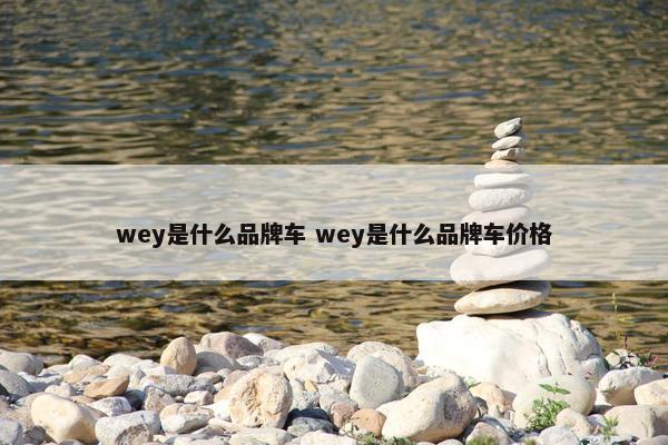 wey是什么品牌车 wey是什么品牌车价格