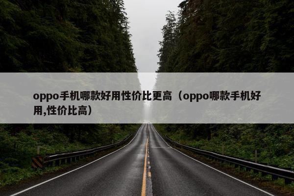 oppo手机哪款好用性价比更高（oppo哪款手机好用,性价比高）