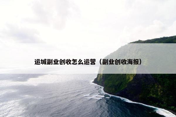 运城副业创收怎么运营（副业创收海报）