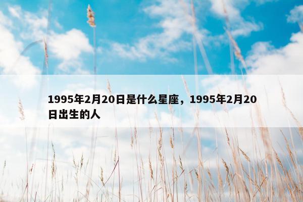 1995年2月20日是什么星座，1995年2月20日出生的人