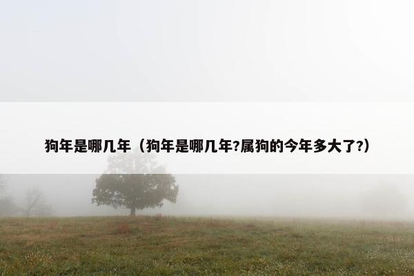 狗年是哪几年（狗年是哪几年?属狗的今年多大了?）