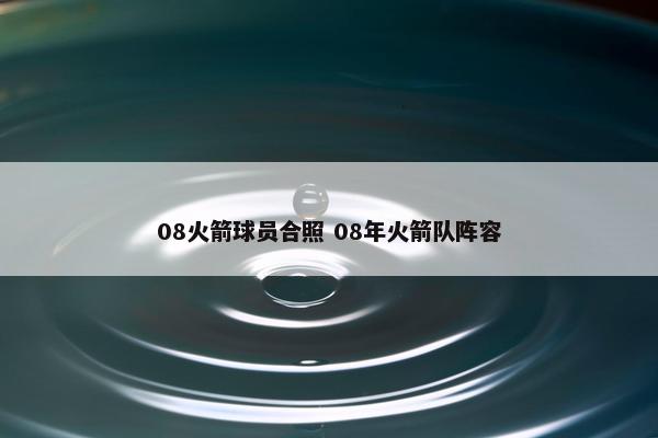 08火箭球员合照 08年火箭队阵容