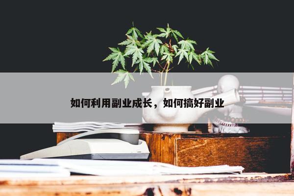 如何利用副业成长，如何搞好副业