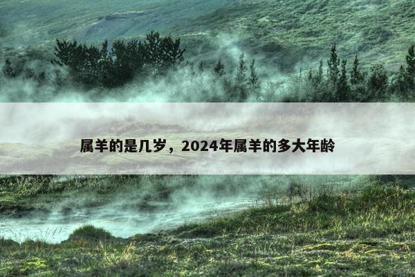 属羊的是几岁，2024年属羊的多大年龄