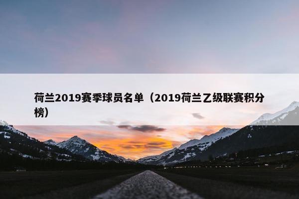 荷兰2019赛季球员名单（2019荷兰乙级联赛积分榜）