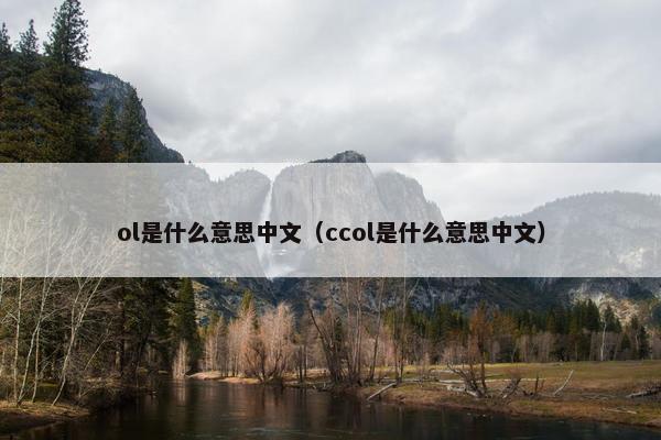 ol是什么意思中文（ccol是什么意思中文）