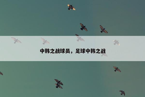 中韩之战球员，足球中韩之战