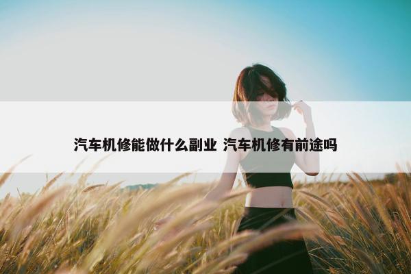 汽车机修能做什么副业 汽车机修有前途吗