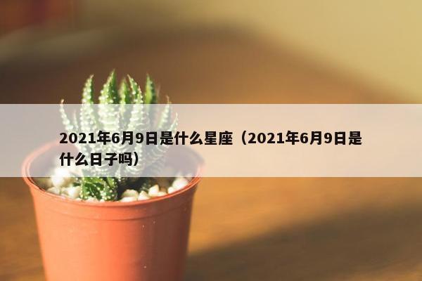 2021年6月9日是什么星座（2021年6月9日是什么日子吗）