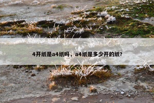 4开纸是a4纸吗，a4纸是多少开的纸?