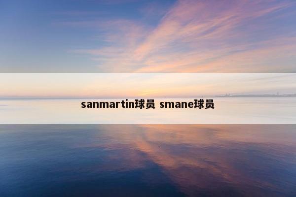 sanmartin球员 smane球员