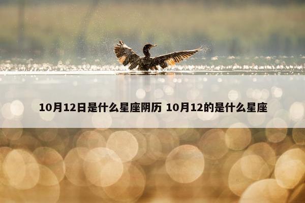 10月12日是什么星座阴历 10月12的是什么星座