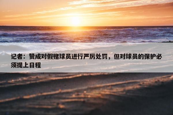 记者：赞成对假赌球员进行严厉处罚，但对球员的保护必须提上日程