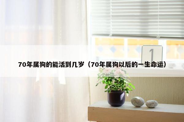 70年属狗的能活到几岁（70年属狗以后的一生命运）