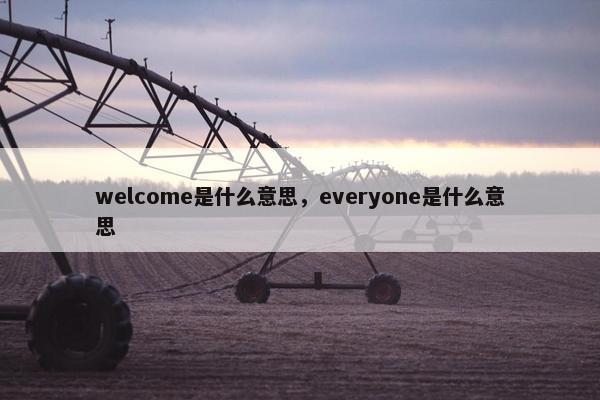 welcome是什么意思，everyone是什么意思