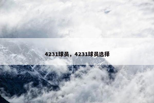 4231球员，4231球员选择