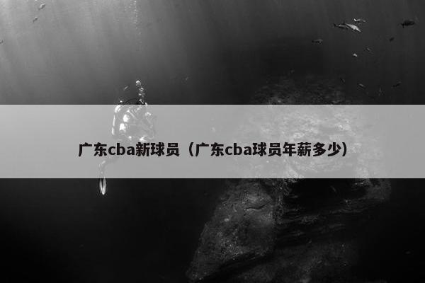 广东cba新球员（广东cba球员年薪多少）