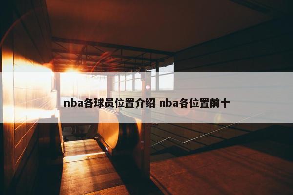 nba各球员位置介绍 nba各位置前十