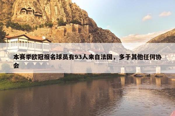 本赛季欧冠报名球员有93人来自法国，多于其他任何协会