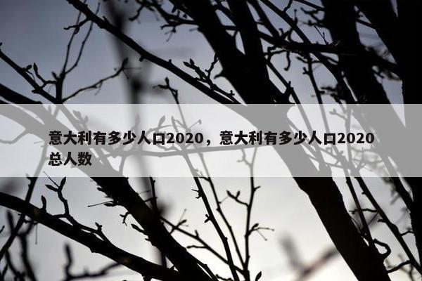 意大利有多少人口2020，意大利有多少人口2020总人数