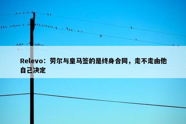 Relevo：劳尔与皇马签的是终身合同，走不走由他自己决定