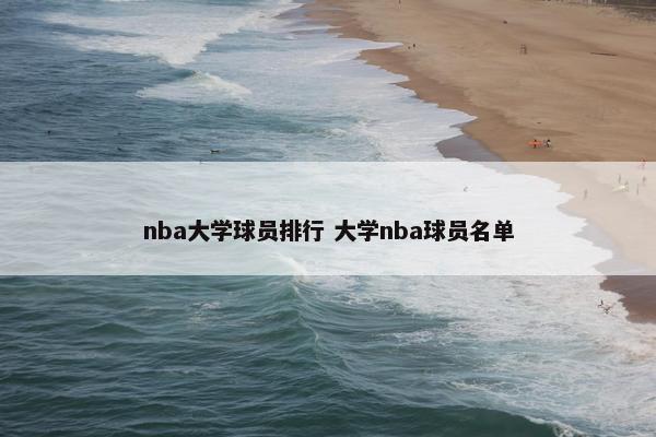 nba大学球员排行 大学nba球员名单