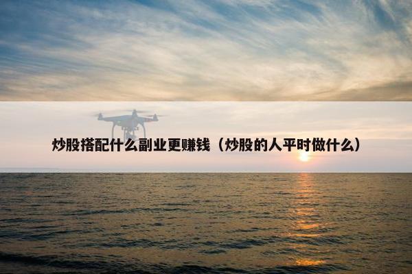 炒股搭配什么副业更赚钱（炒股的人平时做什么）