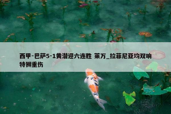 西甲-巴萨5-1黄潜迎六连胜 莱万_拉菲尼亚均双响特狮重伤