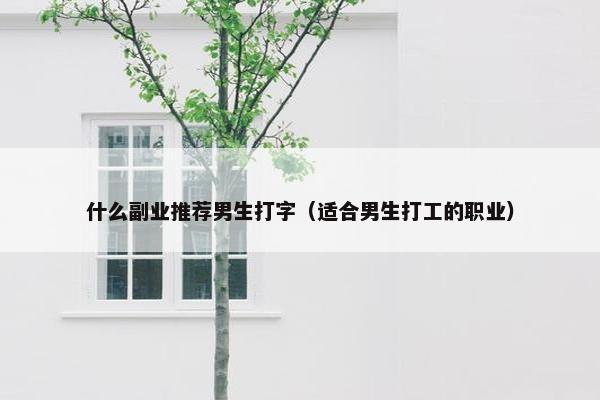 什么副业推荐男生打字（适合男生打工的职业）