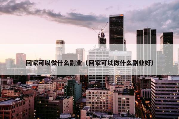 回家可以做什么副业（回家可以做什么副业好）