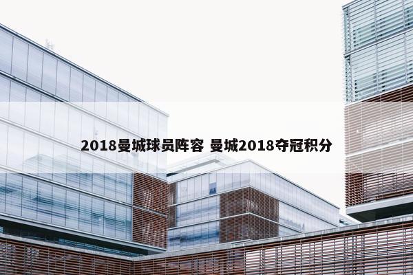 2018曼城球员阵容 曼城2018夺冠积分