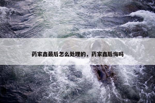 药家鑫最后怎么处理的，药家鑫后悔吗