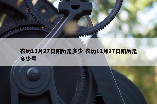 农历11月27日阳历是多少 农历11月27日阳历是多少号