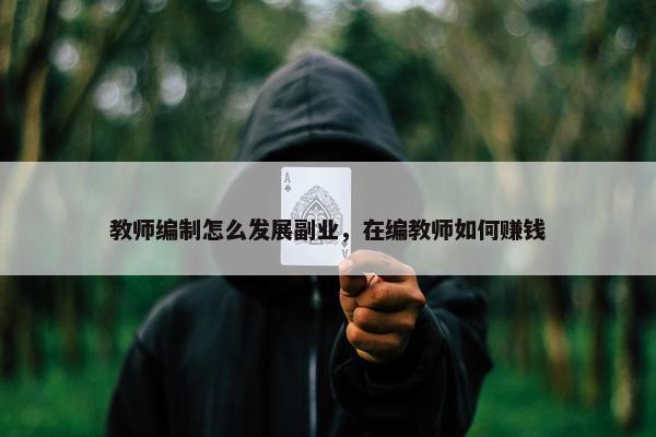 教师编制怎么发展副业，在编教师如何赚钱