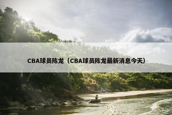 CBA球员陈龙（CBA球员陈龙最新消息今天）