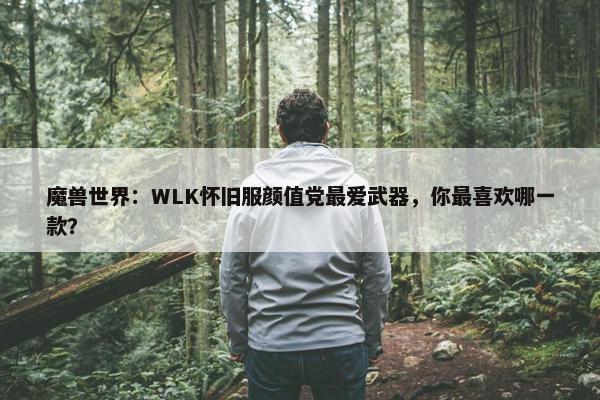 魔兽世界：WLK怀旧服颜值党最爱武器，你最喜欢哪一款？