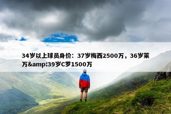 34岁以上球员身价：37岁梅西2500万，36岁莱万&39岁C罗1500万