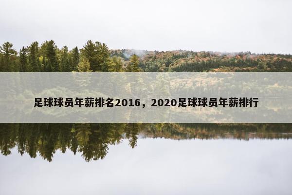 足球球员年薪排名2016，2020足球球员年薪排行