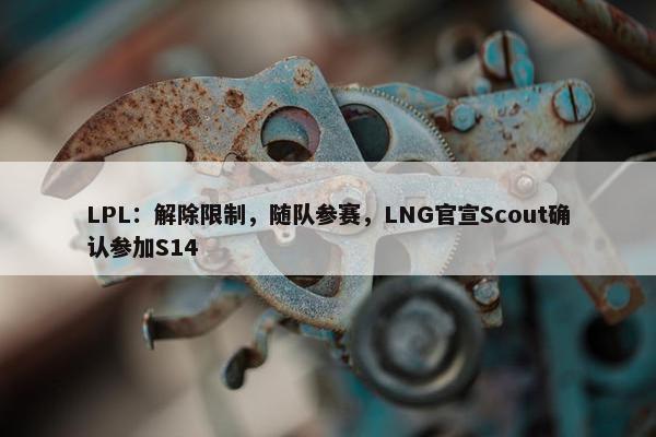 LPL：解除限制，随队参赛，LNG官宣Scout确认参加S14