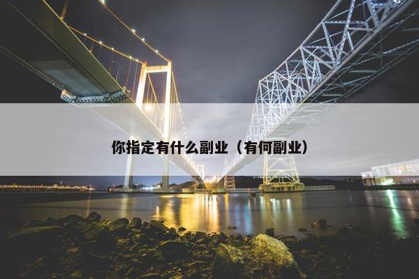 你指定有什么副业（有何副业）