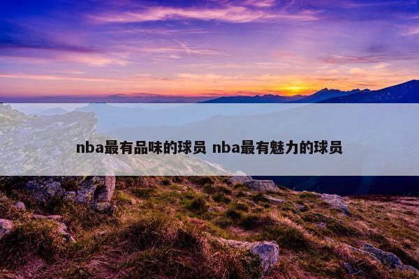 nba最有品味的球员 nba最有魅力的球员