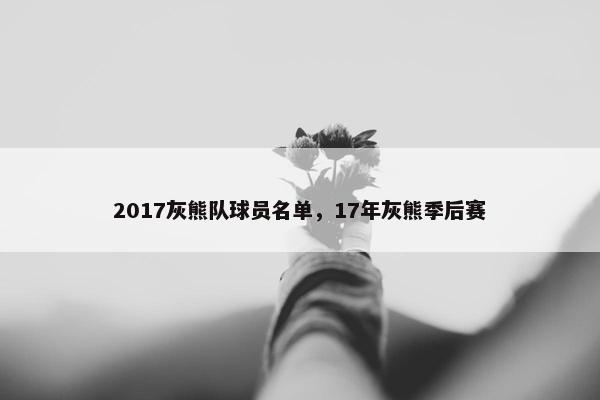 2017灰熊队球员名单，17年灰熊季后赛