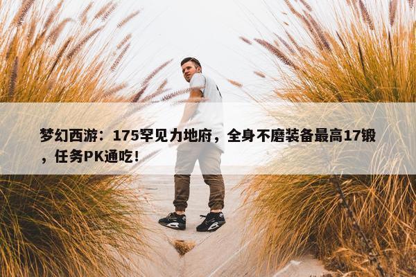 梦幻西游：175罕见力地府，全身不磨装备最高17锻，任务PK通吃！