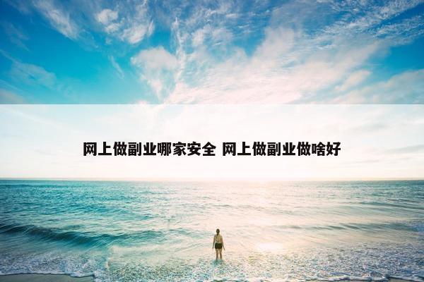 网上做副业哪家安全 网上做副业做啥好