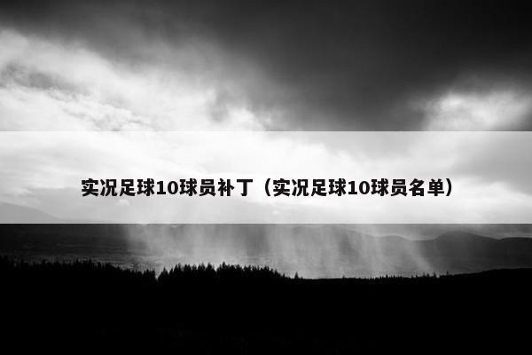 实况足球10球员补丁（实况足球10球员名单）