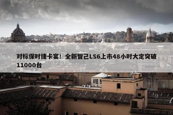 对标保时捷卡宴！全新智己LS6上市48小时大定突破11000台