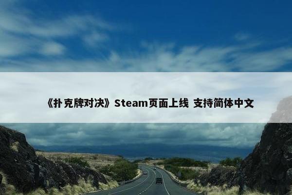 《扑克牌对决》Steam页面上线 支持简体中文