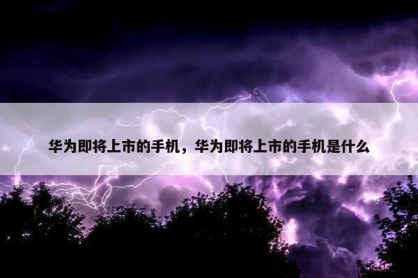 华为即将上市的手机，华为即将上市的手机是什么