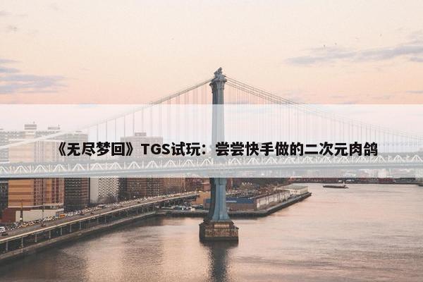 《无尽梦回》TGS试玩：尝尝快手做的二次元肉鸽